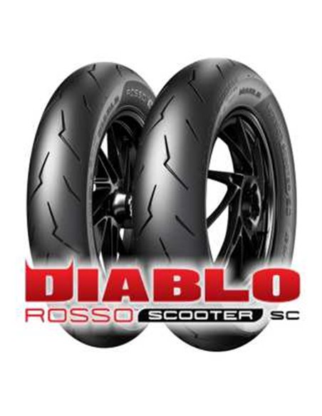 Pirelli Diablo Rosso Scooter Sc 100/90 - 12 M/C 64P TL Reinf 