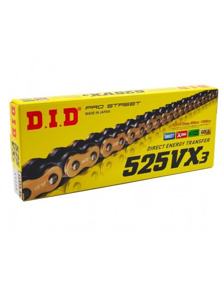 CADENA DID 525/108 VX3 ACERO